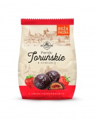 Toruńskie Pierniki w czekoladzie deserowej truskawka 300g
