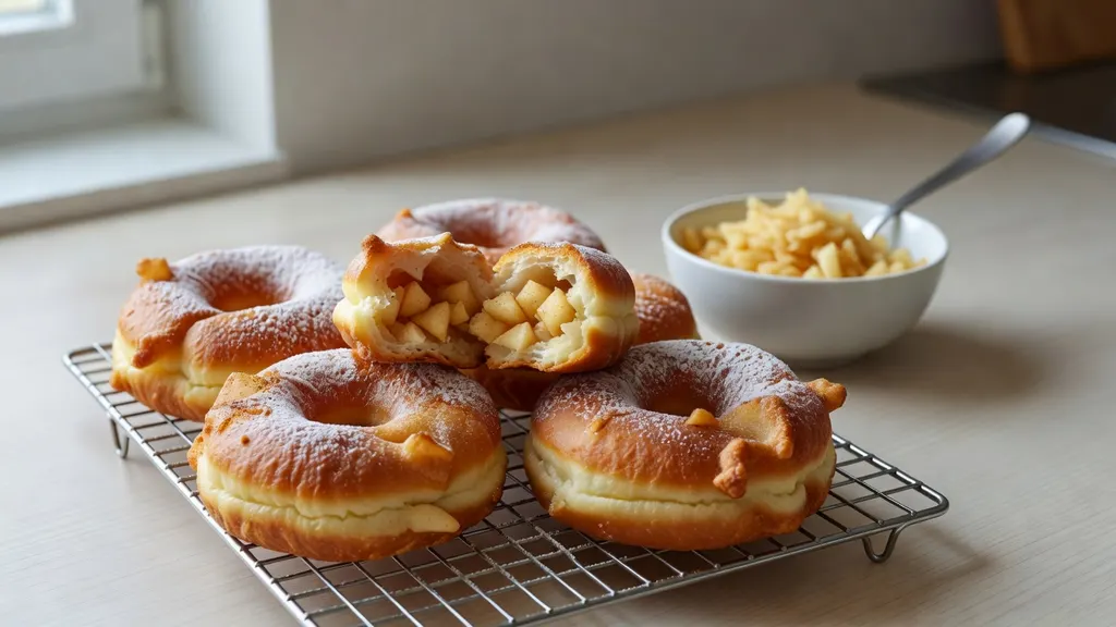 Pączki z jabłkiem kładzione łyżką
